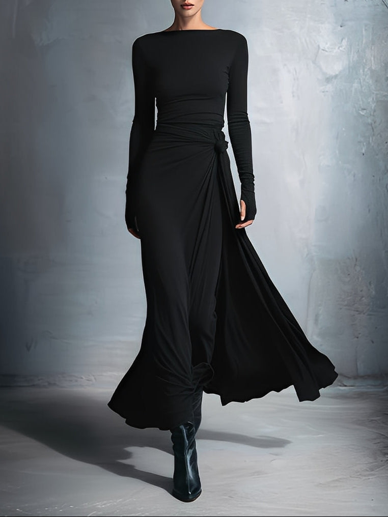 Victoria ❘ Abito maxi con nodo laterale