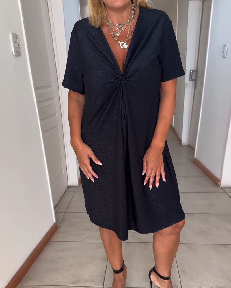 Talia – Vestito con Scollo a V Intrecciato