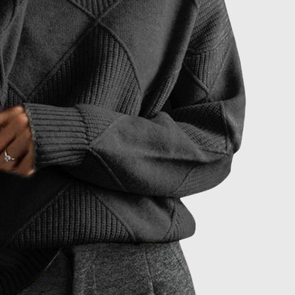Verica | Maglione a collo alto con motivo geometrico